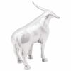 vidaXL Sculptură taur Argintiu 20 x 17 x 23 cm Aluminiu