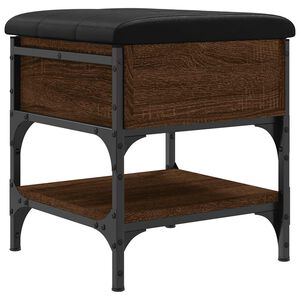 vidaXL Bancă de pantofi, stejar maro, 42x42x45 cm, lemn prelucrat