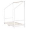 vidaXL Cadru de pat pentru copii, alb, 70x140 cm, lemn masiv de pin