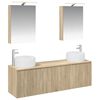 vidaXL Set dulap baie 5 buc. Stejar Sonoma Lemn prelucrat