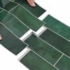 vidaXL Placă de metrou 10 pcs Verde închis 29.4 x 21.4 cm