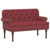 vidaXL Canapea cu capitonaj butonat Roșu Vin 120 x 65 x 77 cm