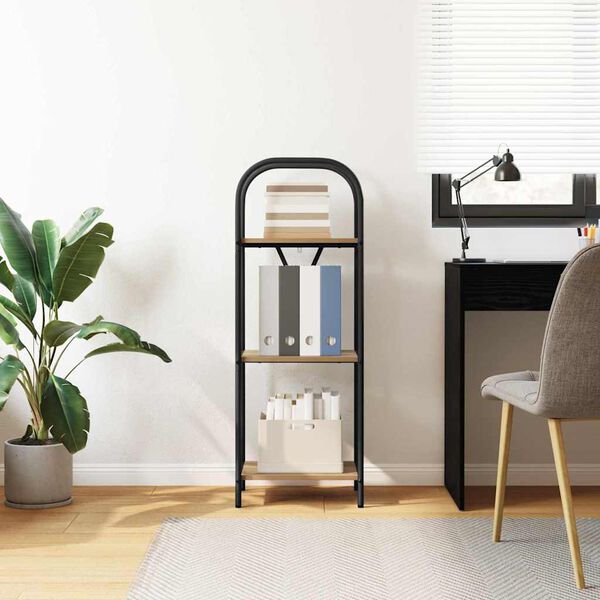 vidaXL Raft pentru cărți Stejar Artizanal 40 x 30 x 109 cm