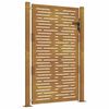 vidaXL Poartă de grădină 100x150 cm, oțel Corten, design pătrat