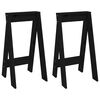vidaXL Scaune, 2 buc., negru, 40x40x75 cm, lemn masiv de pin