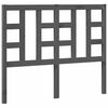 vidaXL Tăblie de pat, gri, 126x4x100 cm, lemn masiv de pin