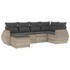 vidaXL Set canapele de grădină cu perne, 6 piese gri deschis poliratan