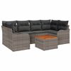vidaXL Set de canapele pentru grădină 7 pcs Gri poliratan