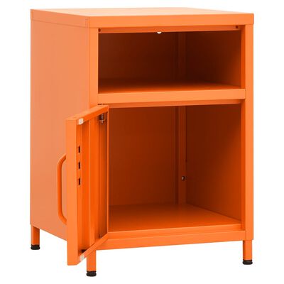 vidaXL Noptieră, portocaliu, 35x35x51 cm oțel