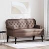 vidaXL Bancă Chesterfield Maro 119.5 x 64.5 x 75 cm Piele artificială
