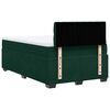 vidaXL Pat box spring cu saltea, verde &icirc;nchis, 120x200 cm, catifea