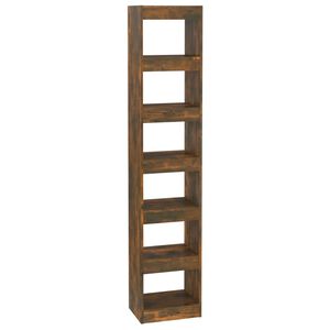 vidaXL Bibliotecă/Separator cameră, stejar fumuriu, 40x30x198 cm