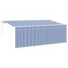 vidaXL Copertină retractabilă albastru 350 x 200 cm țesătură