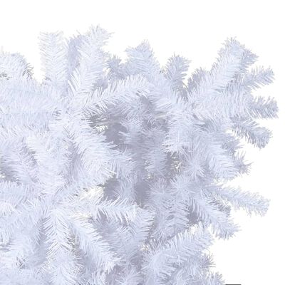 vidaXL Brad de Crăciun artificial inversat, cu suport, alb, 240 cm