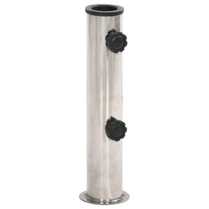 vidaXL Suport de umbrelă pentru st&acirc;lp de &Oslash;38/48 mm, argintiu, oțel