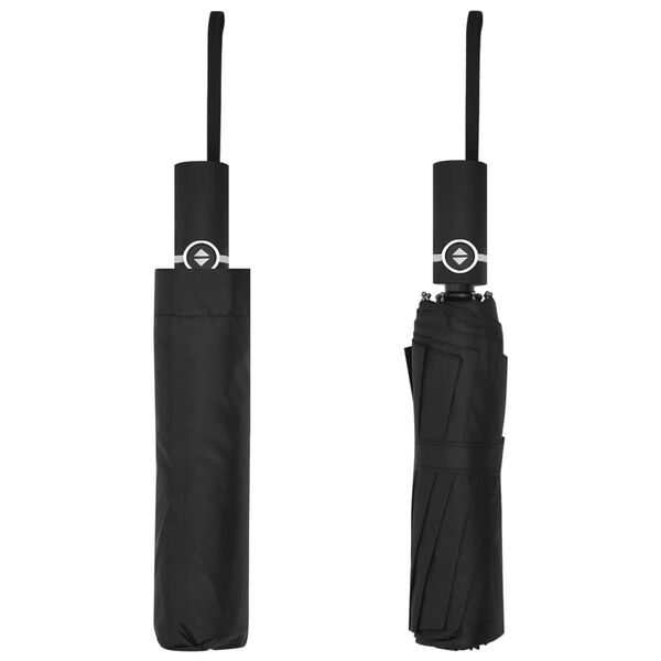 vidaXL Umbrelă pliabilă automată, negru, 104 cm