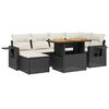 vidaXL Set canapele de grădină cu perne, 7 piese, negru, poliratan