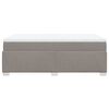 vidaXL Pat box spring cu saltea, gri taupe, 120x200 cm, textil