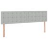 vidaXL Pat cu storage cu saltea cu headboard Gri deschis 100 x 200 cm