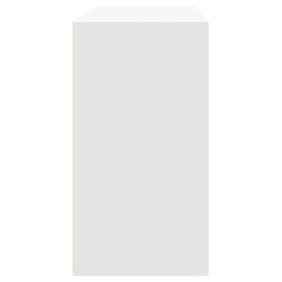 vidaXL Masă consolă, alb, 89x41x76,5 cm, oțel