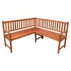 vidaXL Bancă de colț grădină, cu perne,150 cm, lemn masiv de acacia