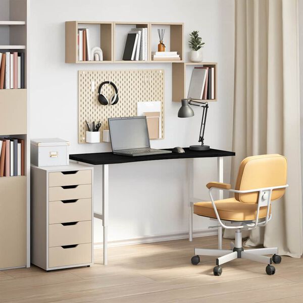 vidaXL Blat de birou maro închis lemn masiv de stejar dreptunghiular