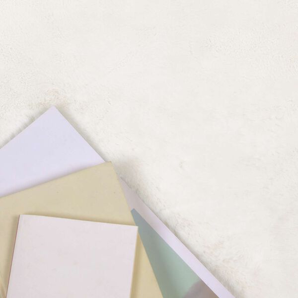 vidaXL Covor din de iepure sintetic antiderapant Olite Crem Poliester