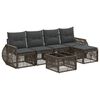 vidaXL Set de canapele pentru grădină 6 pcs Gri și gri &icirc;nchis
