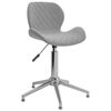 vidaXL Scaune rotative de bucătărie, 2 buc., gri deschis, catifea