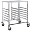 vidaXL Cărucior cu tăvi cu 12 containere GN 75x55x87cm oțel inoxidabil