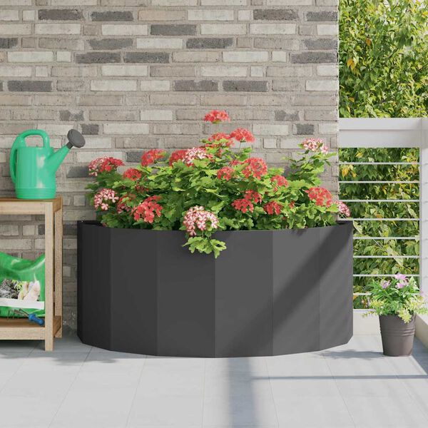 vidaXL Jardinieră Negru 120 x 60 x 50 cm Oțel