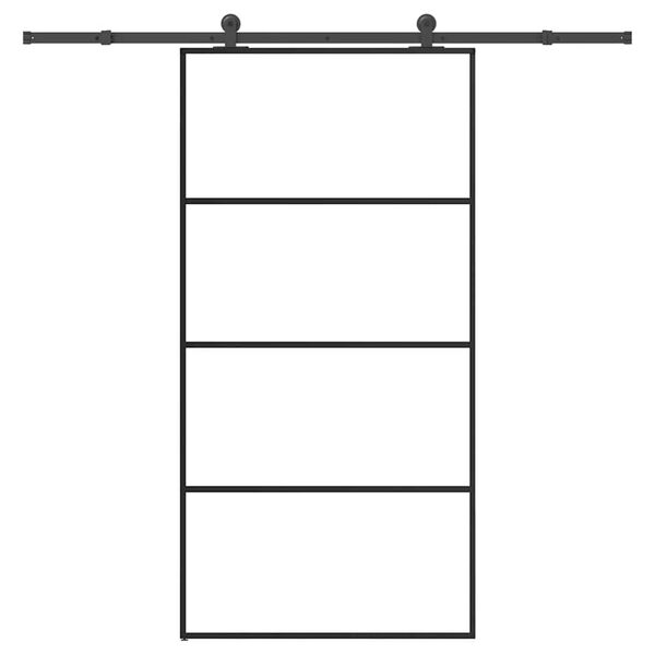 vidaXL Ușă glisantă cu set feronerie 102,5x205 cm sticlă ESG/aluminiu