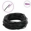 vidaXL Cord din Piele Negru &Oslash;1 mm x 10 m Piele