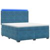 vidaXL Pat boxspring cu saltea albastru 140 x 200 cm Catifea