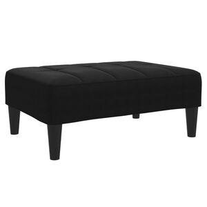 vidaXL Taburet, negru, 77x55x31 cm, catifea
