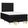 vidaXL Pat box spring cu saltea, negru, 120x190 cm, catifea