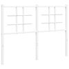 vidaXL Tăblie de pat de schimb metalică, alb, 120 cm