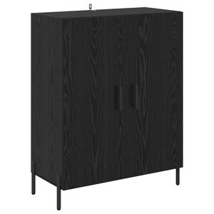 vidaXL Bufet Stejar Negru 69,5 x 34 x 90 cm Lemn compozit