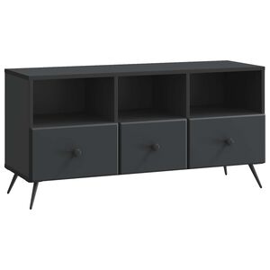 vidaXL Cabinet TV cu sertar Negru 102 x 34,5 x 50 cm Lemn prelucrat
