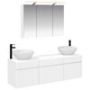 vidaXL Set dulap baie 4 buc. Alb Lemn prelucrat