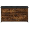 vidaXL Bancă pantofi cu sertar rabatabil, stejar fumuriu, 102x32x56 cm