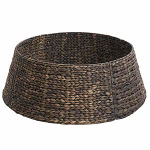 vidaXL Guler pentru Pomul de Crăciun Rotund Negru 60 x 60 x 22 cm