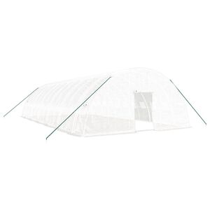 vidaXL Seră cu cadru din oțel, alb, 72 m&sup2;, 12x6x2,85 m