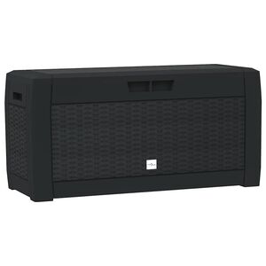 vidaXL Ladă depozitare de grădină antracit 119x48x60 cm polipropilenă