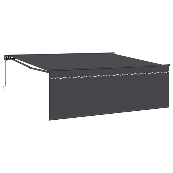 vidaXL Cortina Retractabilă Manual Galben și alb 350 x 250 cm