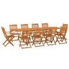 vidaXL Set mobilier de grădină 11 piese 280x90x75cm, lemn masiv acacia