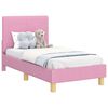 vidaXL Cadru de pat pentru copii cu spătar Roz 70 x 140 cm țesătură