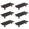 vidaXL Trolly de transport 6 buc. Gri placaj