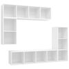 vidaXL Set dulap TV, 4 piese, alb, lemn prelucrat