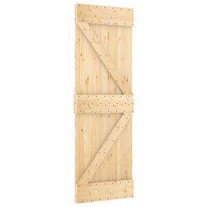 vidaXL Ușă glisantă NARVIK 70 x 210 cm (213,5 cm) Natural și Negru